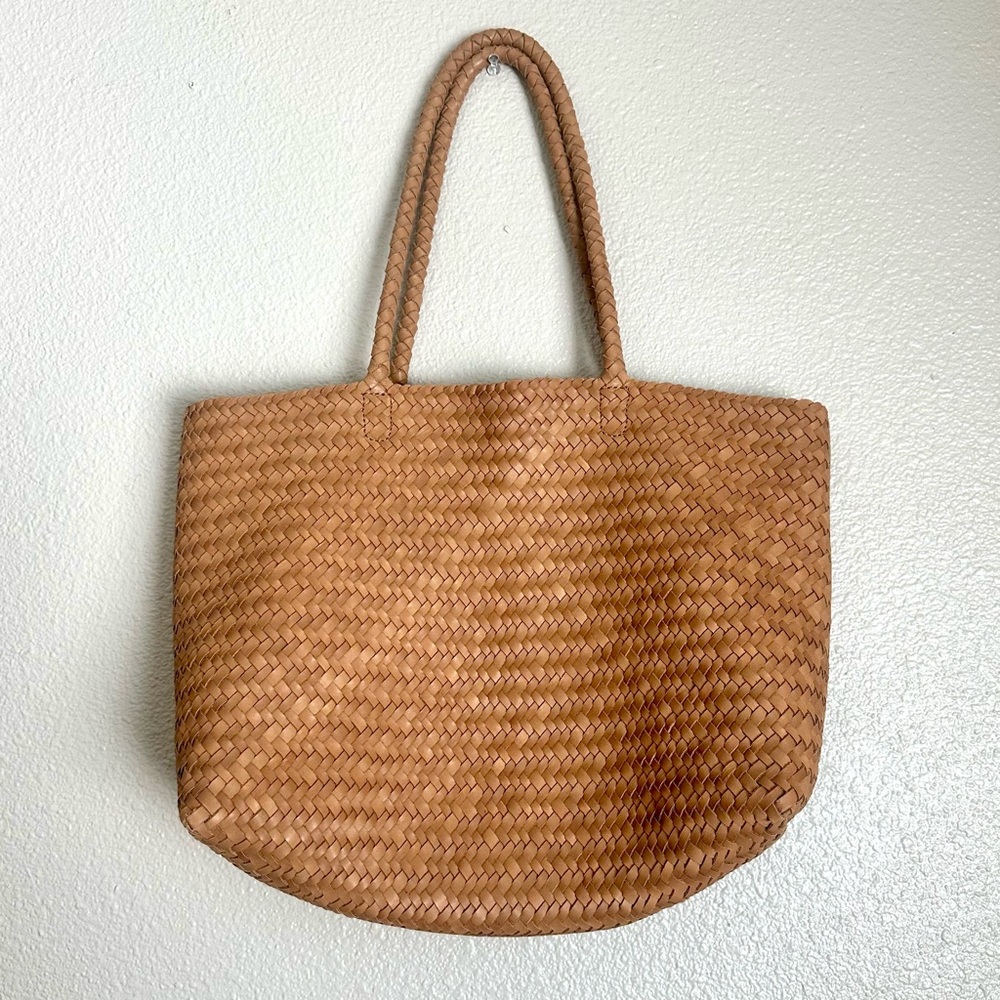 Madewell The Signature Woven Leather Tote Burnt Sienna EUC - Picture 3 of 13